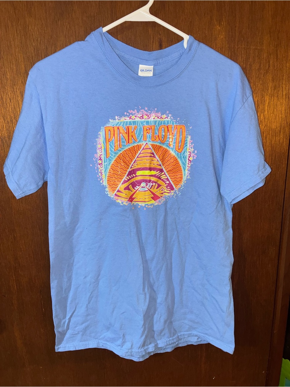 Gildan Women’s Light Blue Pink Floyd Graphic Tee